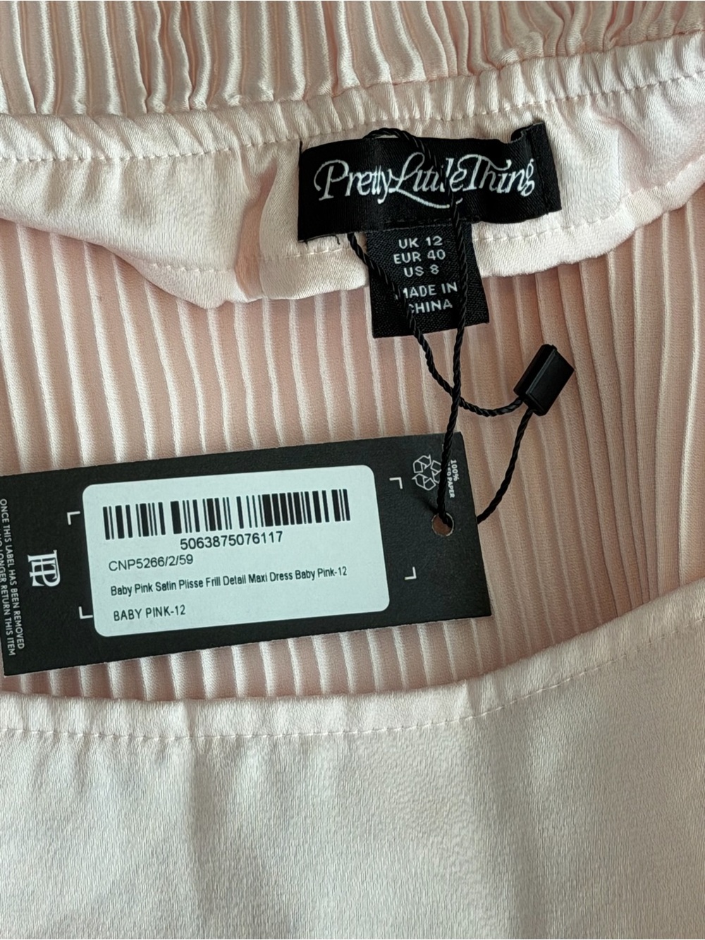 PrettyLittleThing Blush Pink Halter Ruffle Maxi Dress - Picture 8 of 8